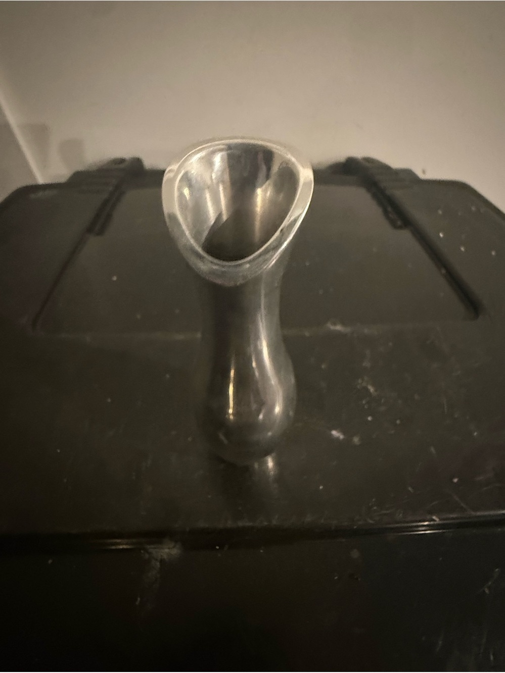 Metallic Silver Decorative Vase - Sleek Modern Accent